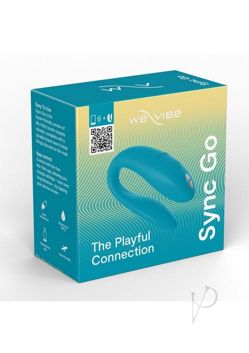 We-Vibe Sync Go App Control Rechargeable Silicone Couples Vibrator - Turquoise