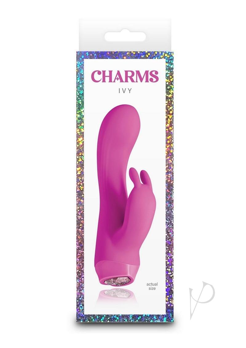 Charms Ivy Rechargeable Silicone Rabbit Vibrator- Magenta