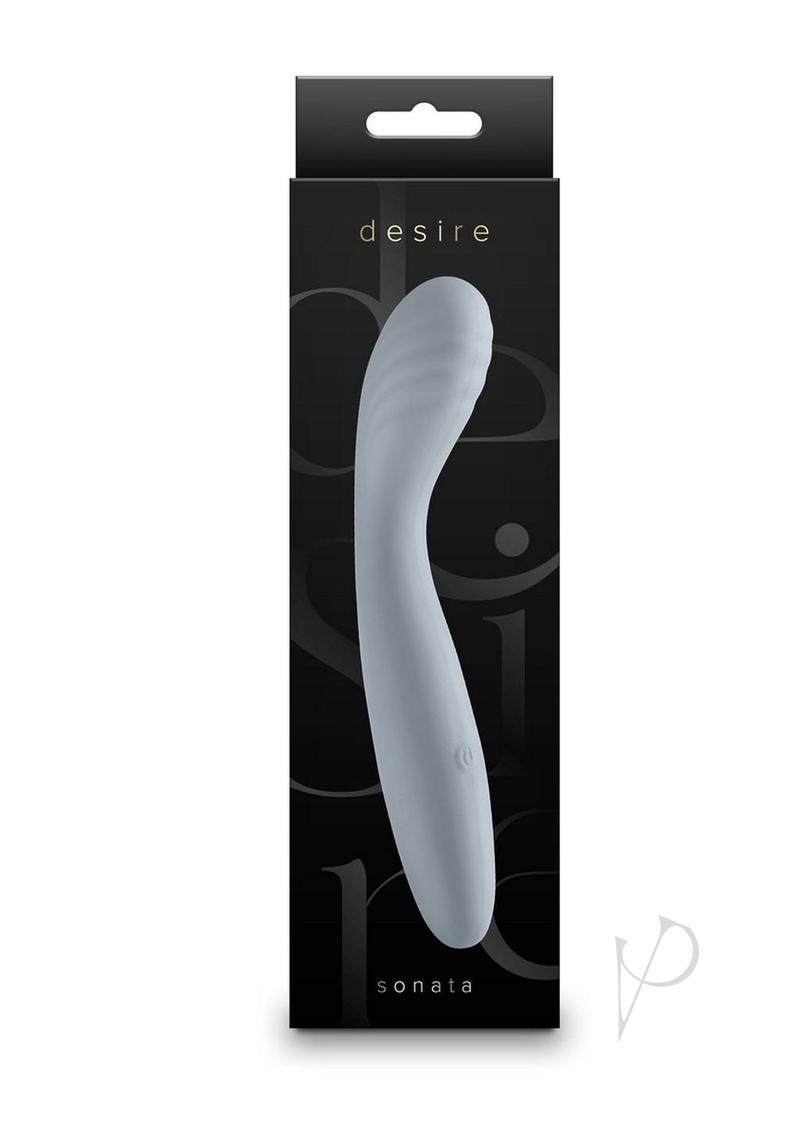 Desire Sonata Rechargeable Silicone G-Spot Vibrator - Gray