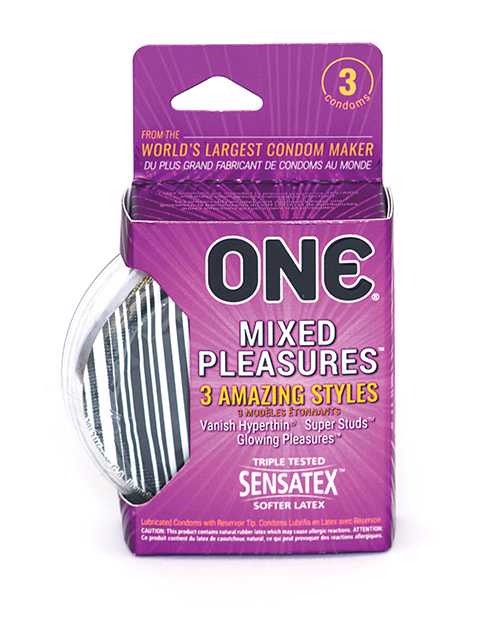 One Mixed Pleasures Condoms - Box of 3