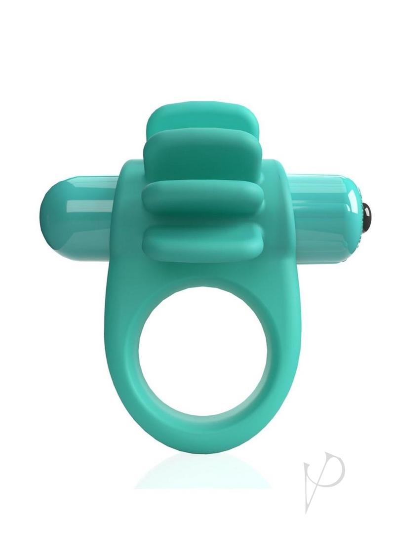 4T Skooch Vibrating Cock Ring with Clitoral Stimulator - Kiwi