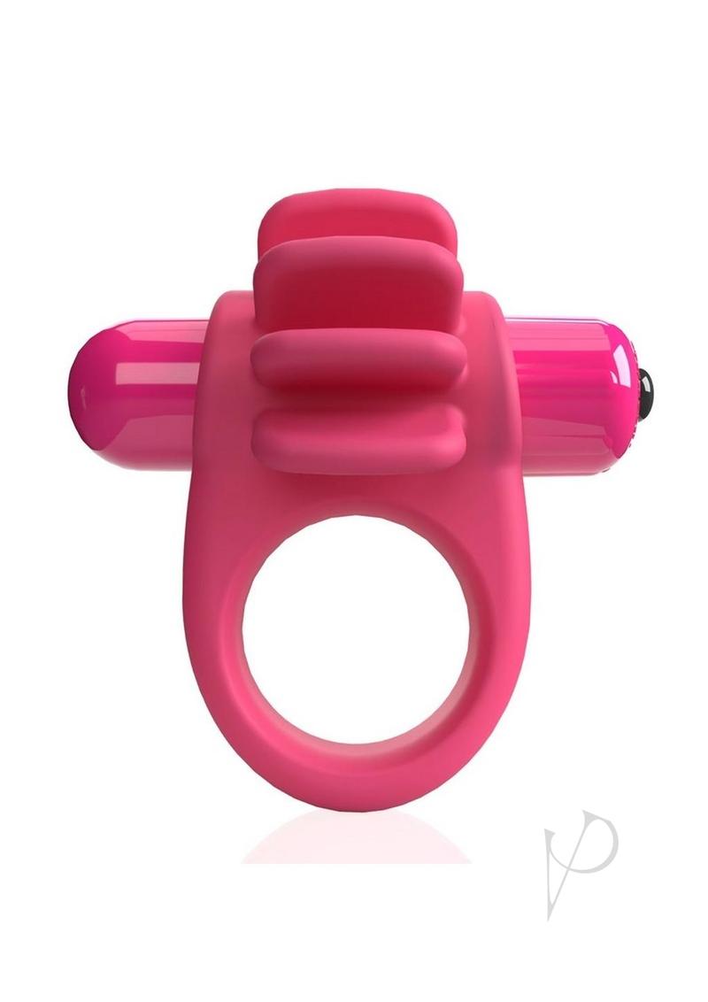 4T Skooch Vibrating Cock Ring with Clitoral Stimulator - Strawberry