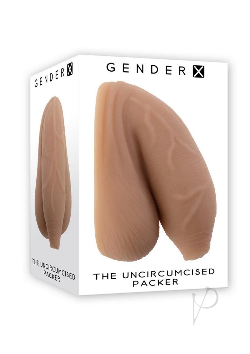 Gender X TPE Uncircumsized Packer Dildo - Caramel
