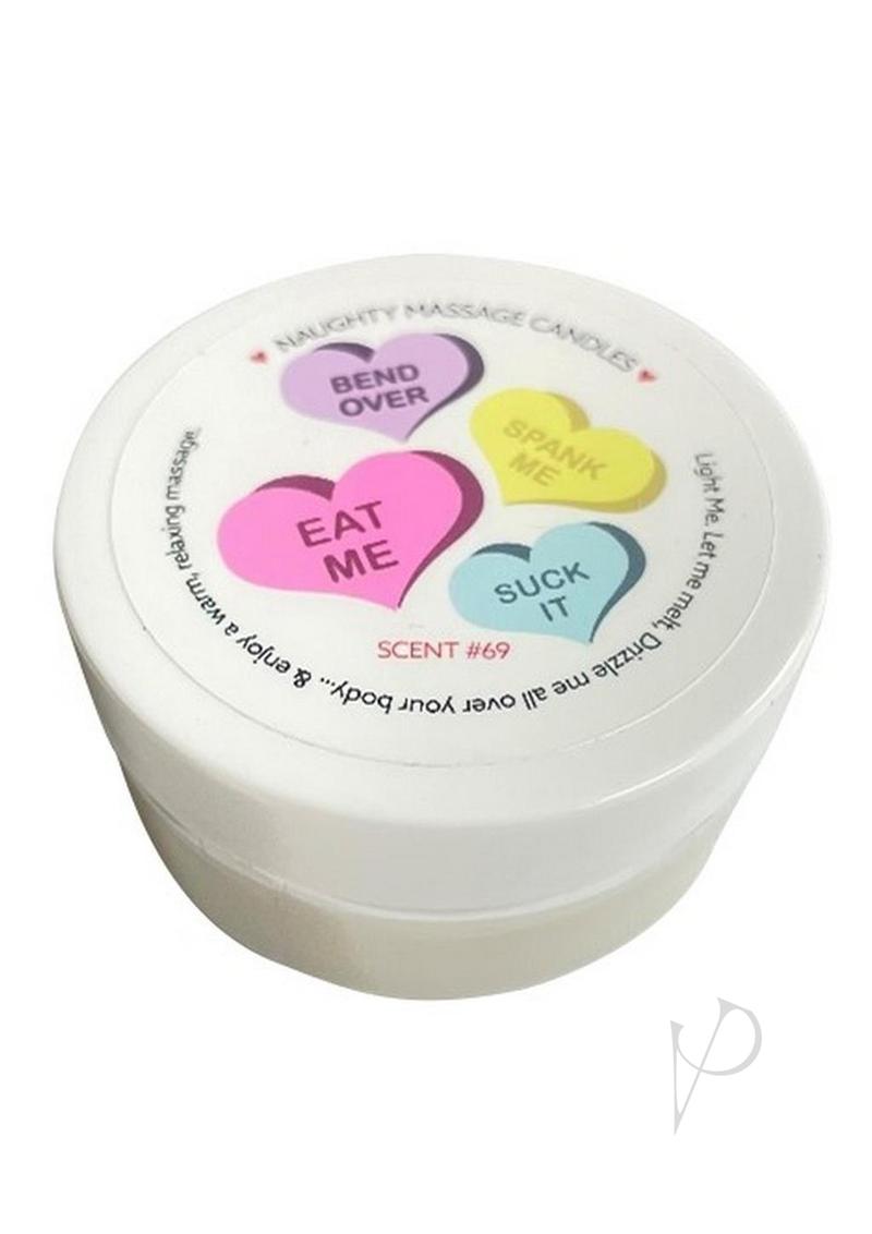 Kama Sutra Naughty Massage Candle Bend Over, Eat Me, Spank Me and Suck It 1.7oz