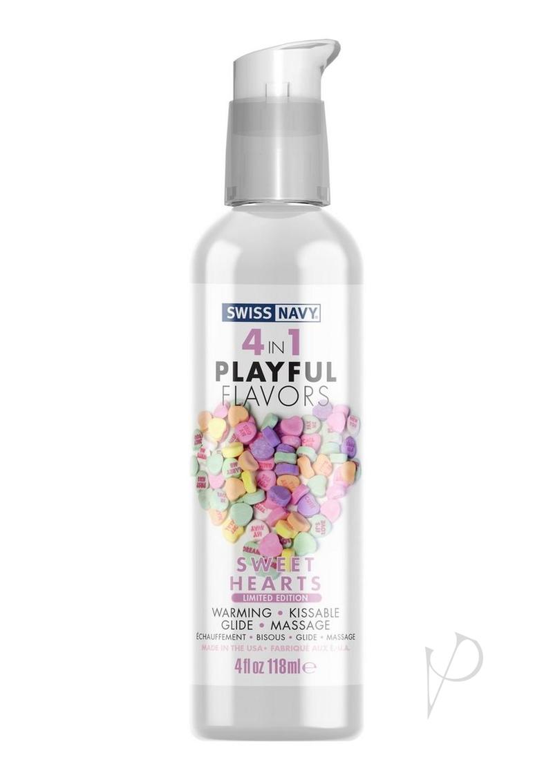 Swiss Navy 4 In 1 Sweethearts Warming Flavored Lubricant 4oz