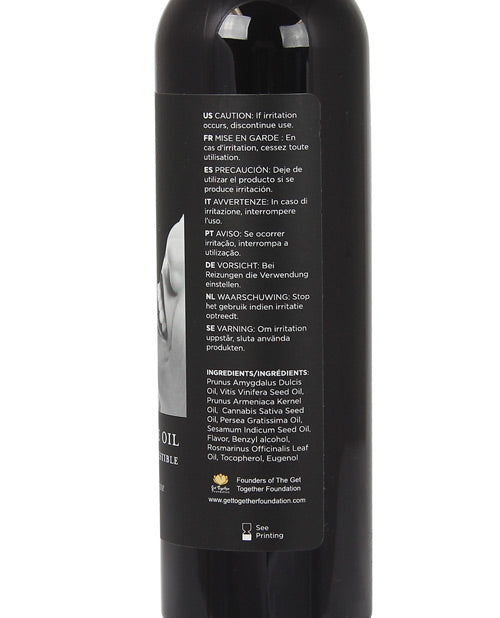 Earthly Body Hemp Seed Edible Massage Oil French Vanilla 8oz