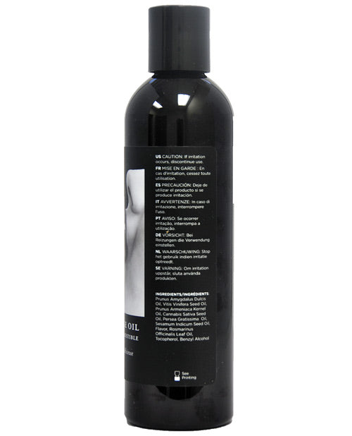 Earthly Body Hemp Seed Edible Massage Oil Succulent Strawberry 8oz