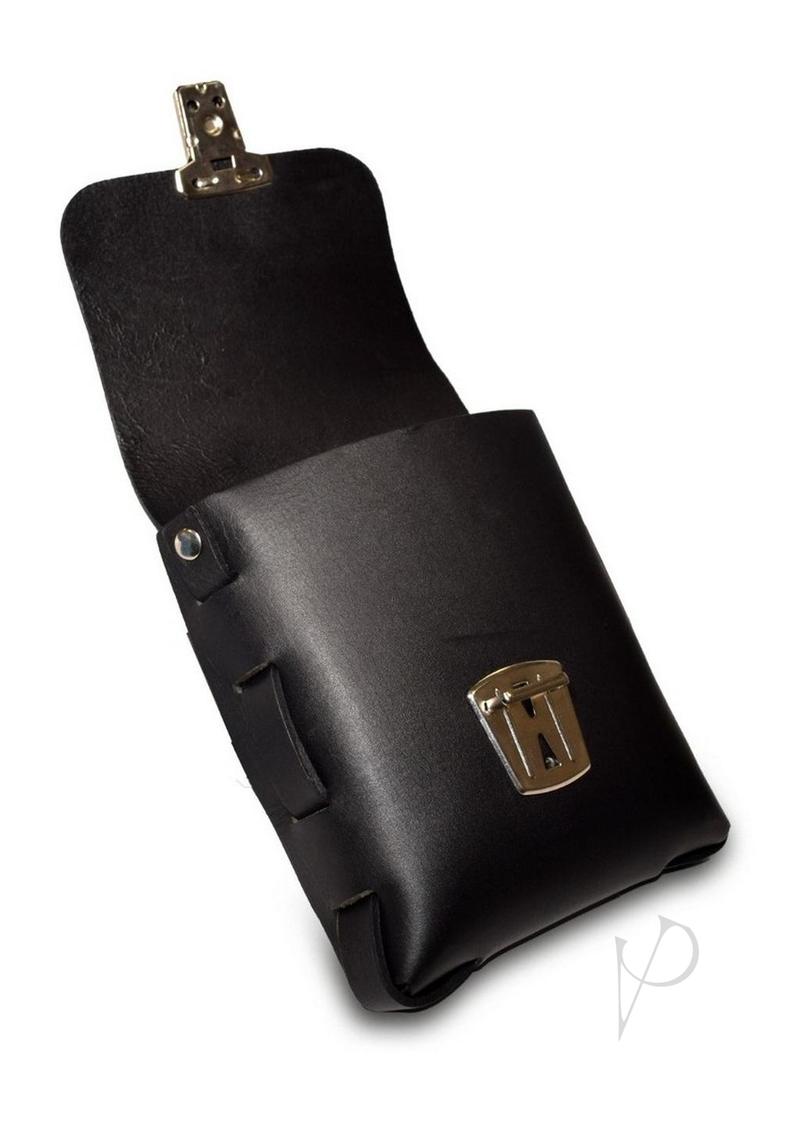 Prowler RED Leather Buckle Pouch - Black