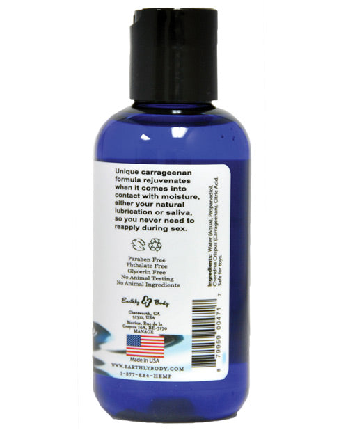 Earthly Body WaterSlide Water Based Personal Lubricant Moisturizer 4oz