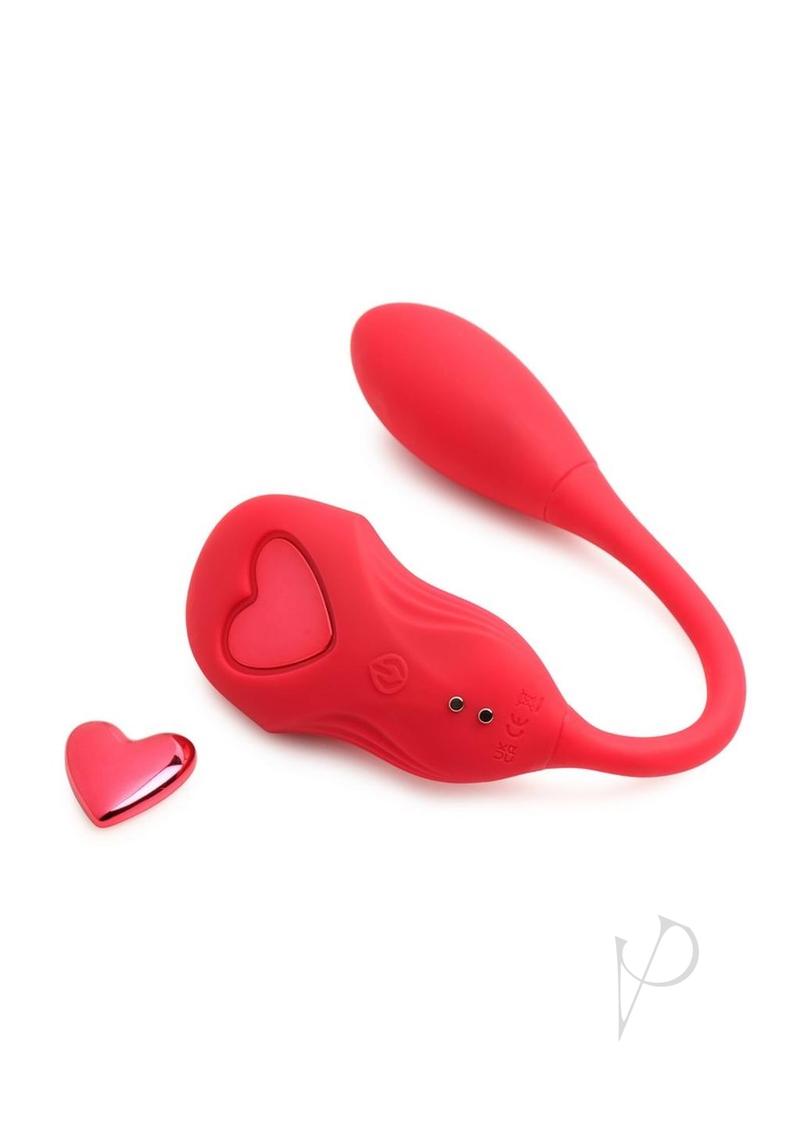 Frisky Double Love Connection Rechargeable Silicone Panty Vibe with Remote Control - Red