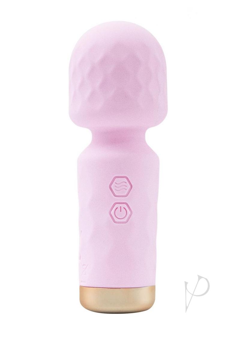 M`Lady Rechargeable Silicone Mini Vibrating Wand - Pink