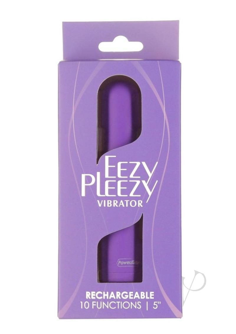 PowerBullet Eezy Pleezy Rechargeable Vibrator 5in - Purple