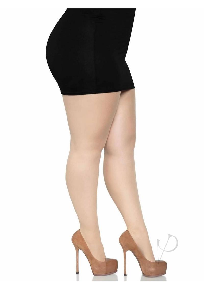 Leg Avenue Backseam Sheer Pantyhose - 1X/2X - Nude