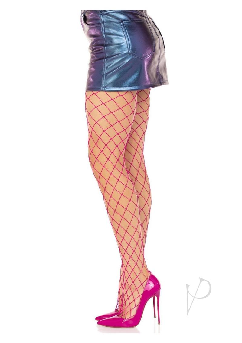 Leg Avenue Spandex Diamond Panty Hose - OS - Magenta