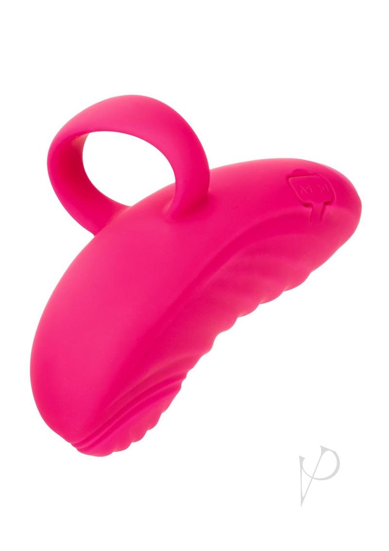 Envy Handheld Thumping Rechargeable Silicone Finger Vibrator - Pink