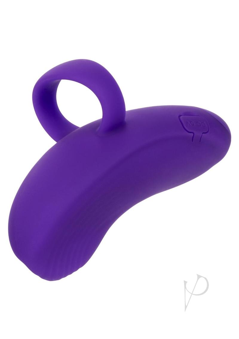 Envy Handheld Rolling Ball Silicone Rechargeable Finger Vibrator - Purple