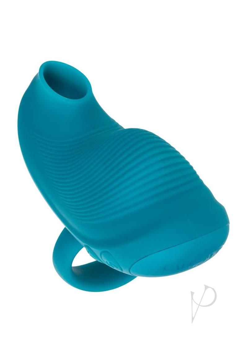 Envy Handheld Suction Rechargeable Silicone Clitoral Massager - Blue