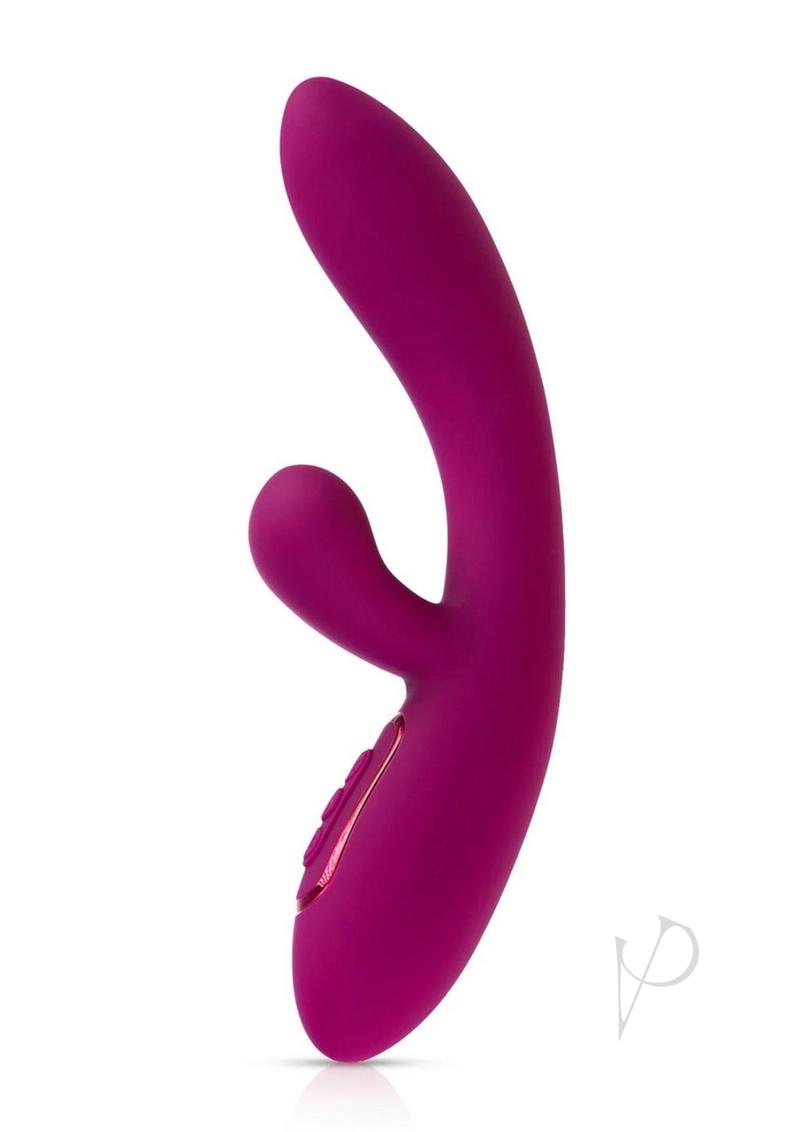 JimmyJane Solis Rabbit Rechargeable Silicone Rabbit Vibrator - Fuchsia