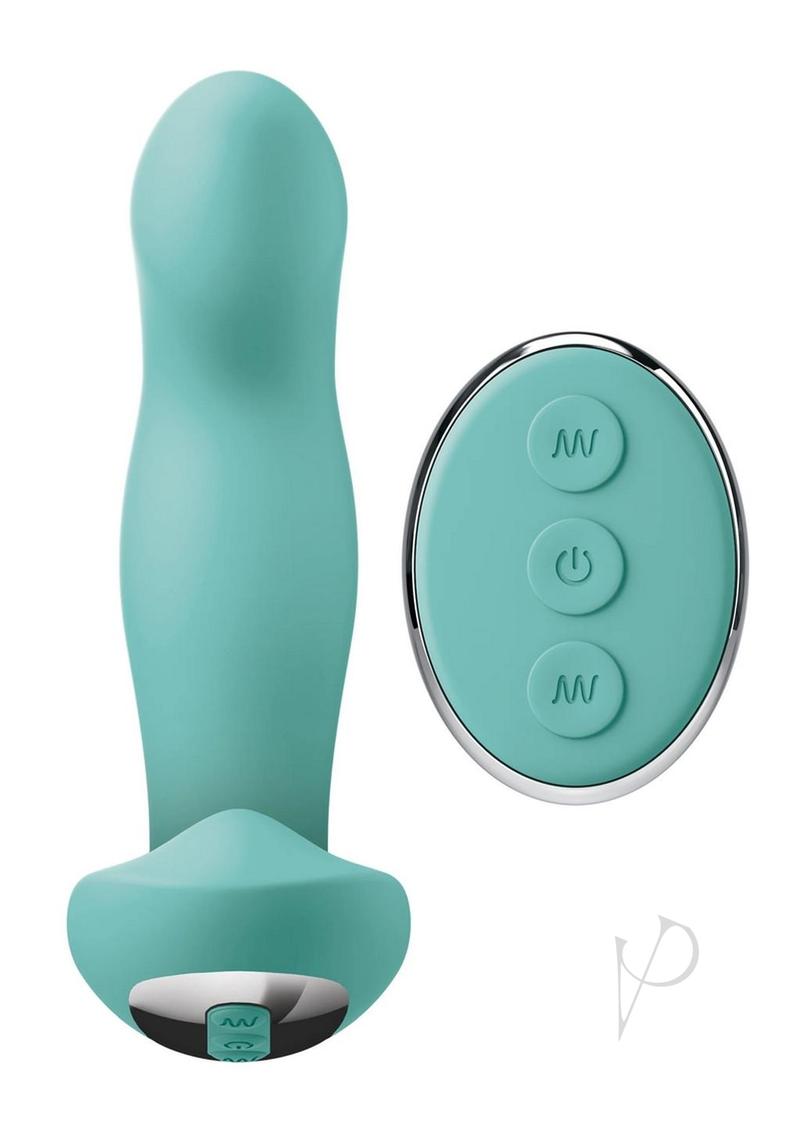 JimmyJane Pulsus G-Spot Rechargeable Silicone Dual Stimulator with Remote Control - Teal