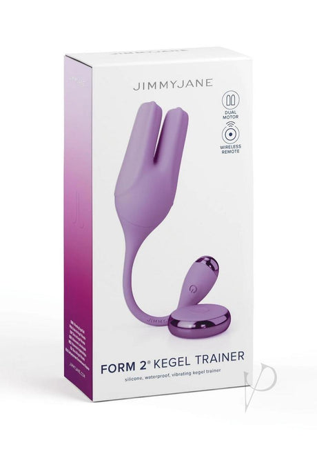 JimmyJane Form 2 Kegel Rechargeable Silicone Stimulator with Remote - Purple