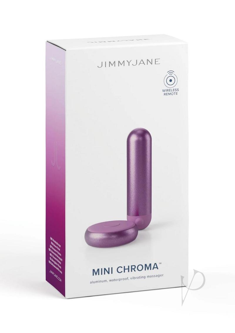 JimmyJane Mini Chroma Metal Rechargeable Bullet with Remote - Purple