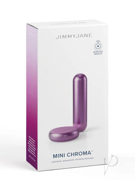 JimmyJane Mini Chroma Metal Rechargeable Bullet with Remote - Purple