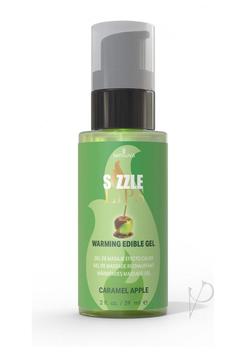 Sizzle Lips Warming Edible Gel Caramel Apple 2oz