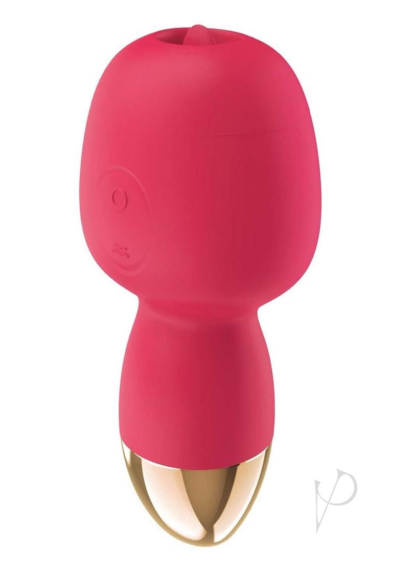 Clit-Tastic Intense Dual Massager Rechargeable Silicone Clitoral Stimulator - Coral