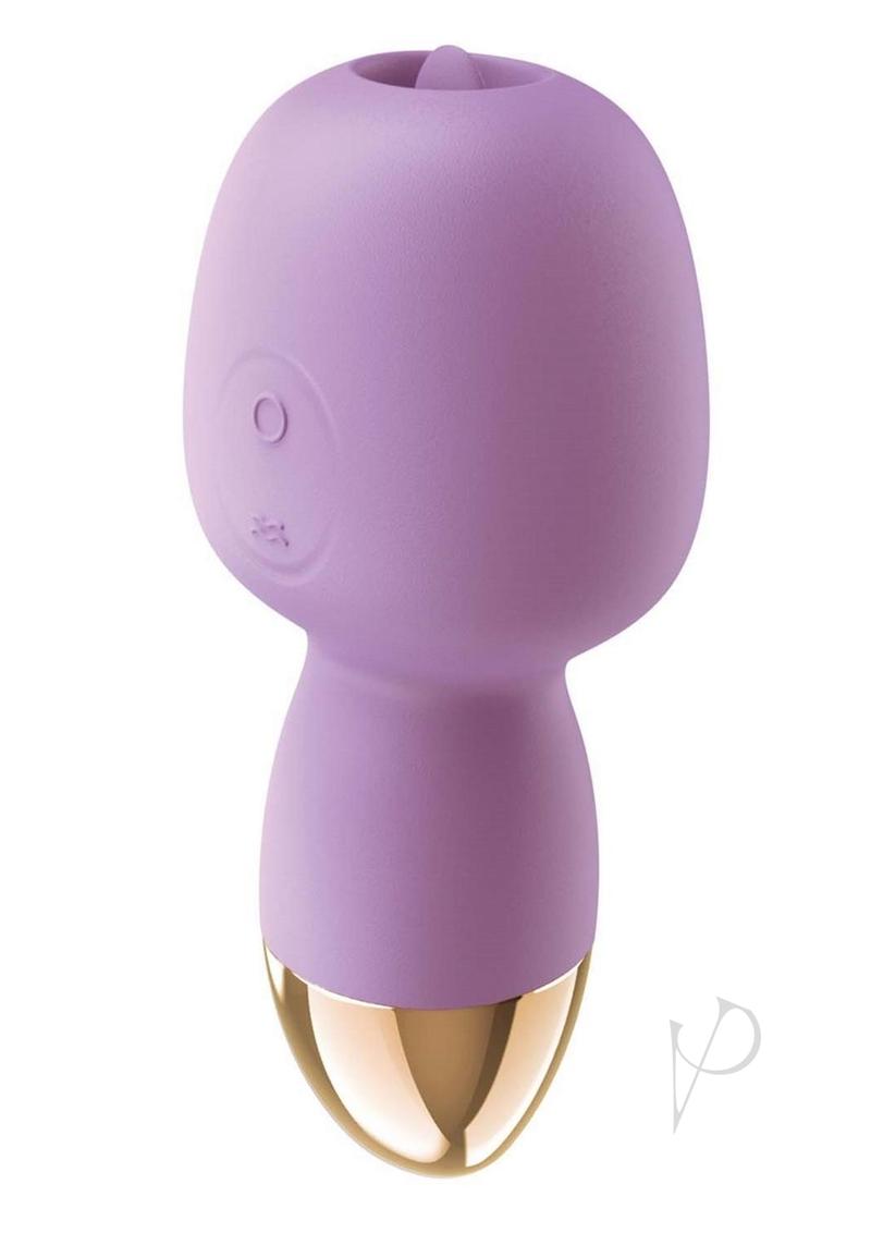 Clit-Tastic Intense Dual Massager Rechargeable Silicone Clitoral Stimulator - Lavender