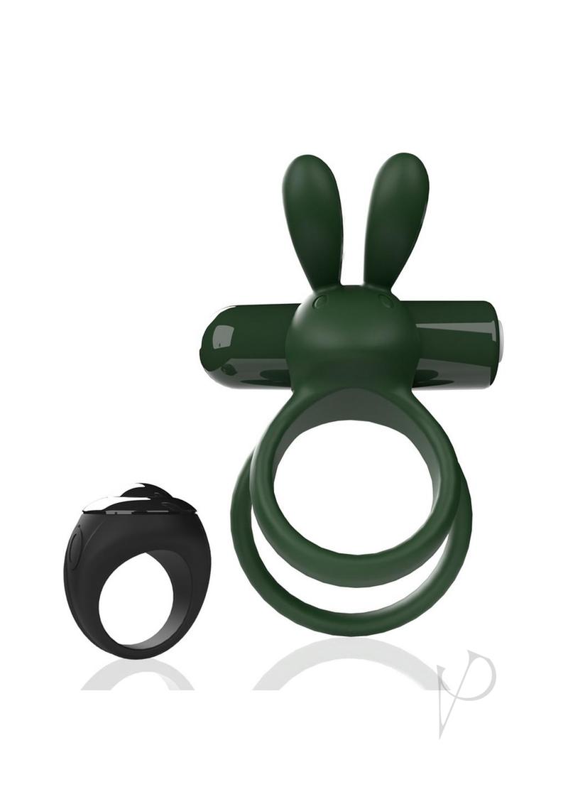 Screaming O Ohare XL Rechargeable Silicone Vibrating Cock Ring with Remote Control - Green