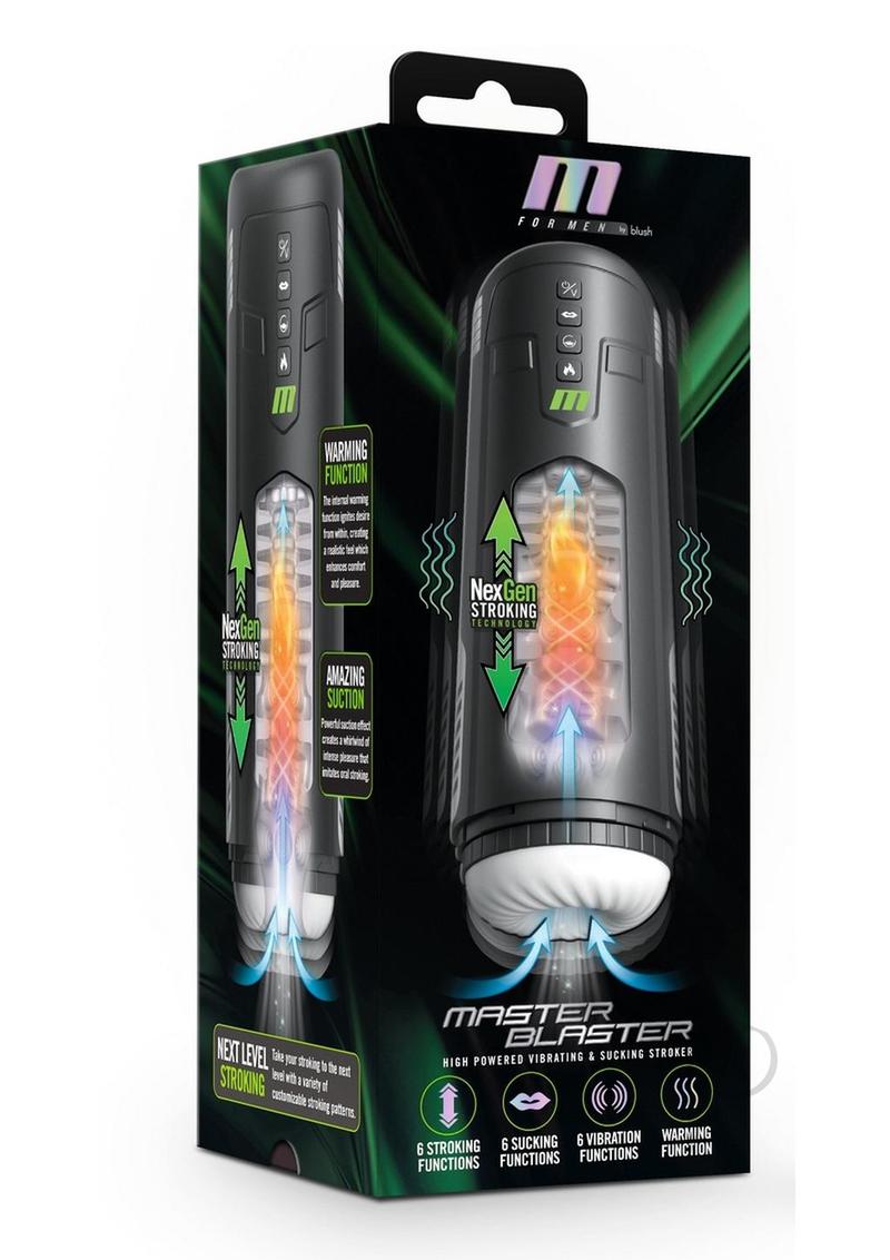 M for Men Master Blaster Rechargeable Masturbator - Black