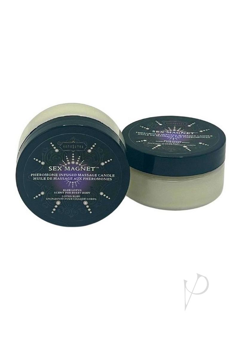 Sex Magnet Blue Lotus Pheromone Massage Candle 1.7oz