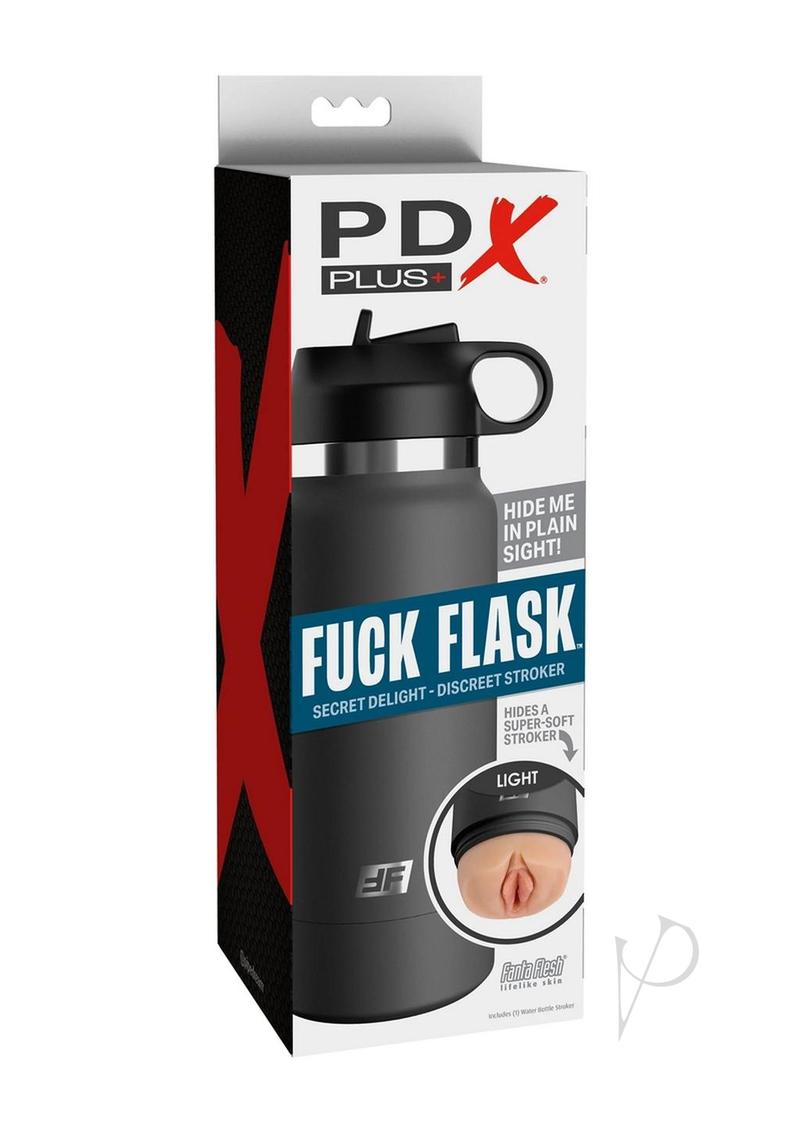 PDX Plus Fuck Flask Secret Delight Pussy Stroker - Vanilla/Grey