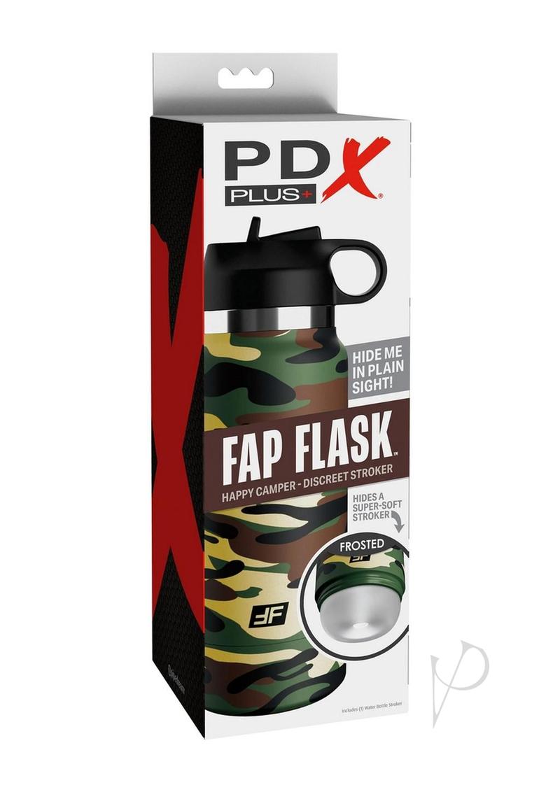 PDX Plus Fap Flask Happy Camper Stroker - Frosted/Camo
