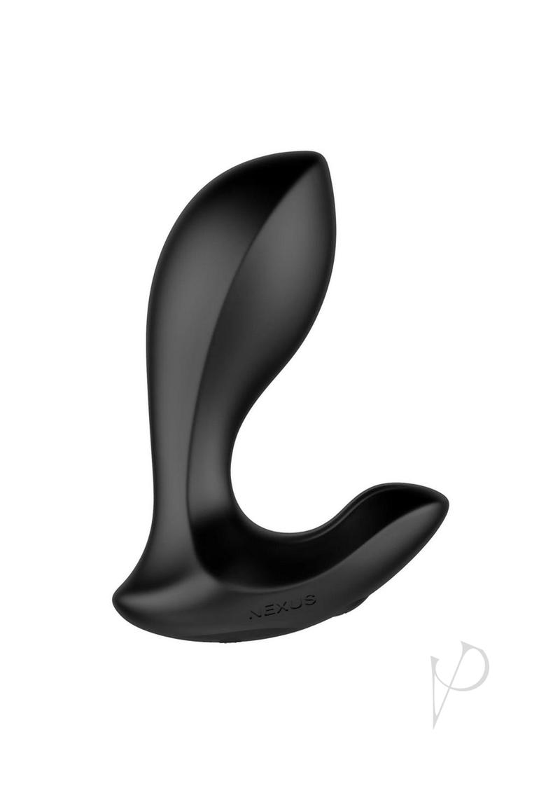 Nexus Duo Rechargeable Silicone Butt Plug with Remote Control - Medium - Black