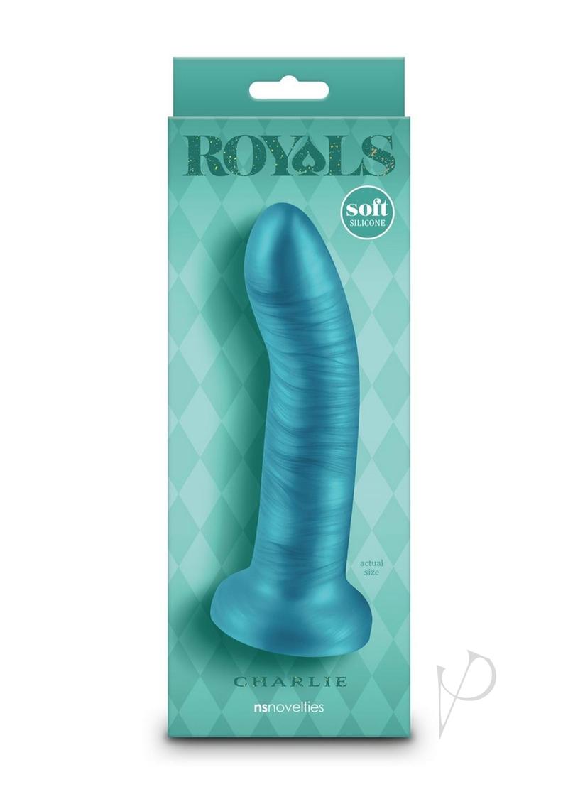 Royals Charlie Silicone Dildo 6in - Teal