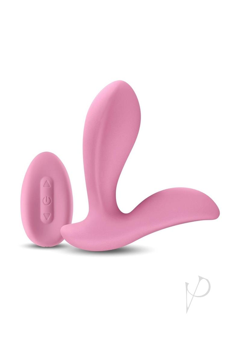 Secrets Rain Rechargeable Silicone Vibrator with Remote Control  - Pink