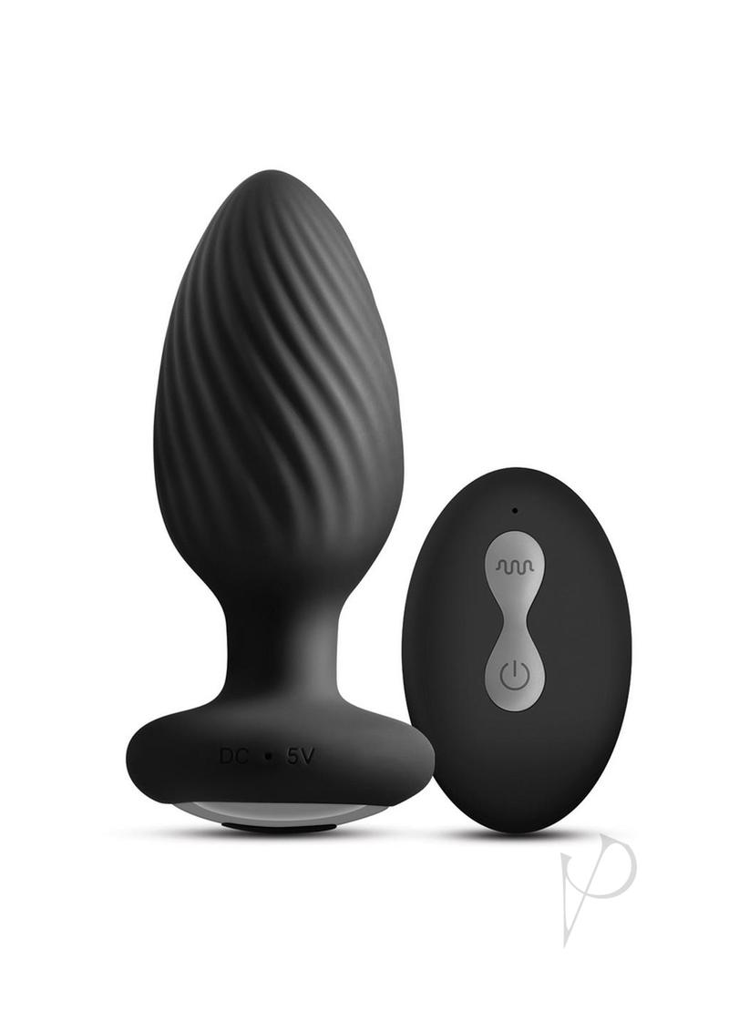Renegade Alpine 2.0 Rechargeable Silicone Anal Plug with Remote Control - Black