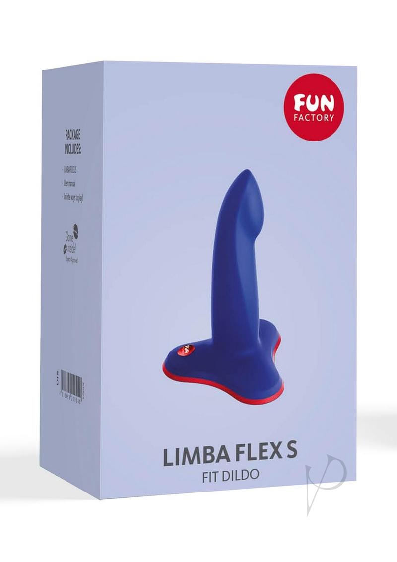 Limba Flex S Silicone Fit Dildo Posable With Suction Cup Base - Small - Blue