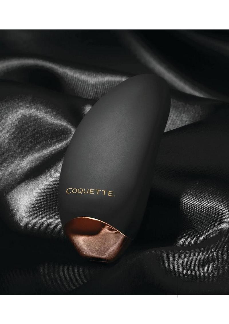 Coquette The Lay Me Down Rechargeable Silicone Massager - Black/Gold