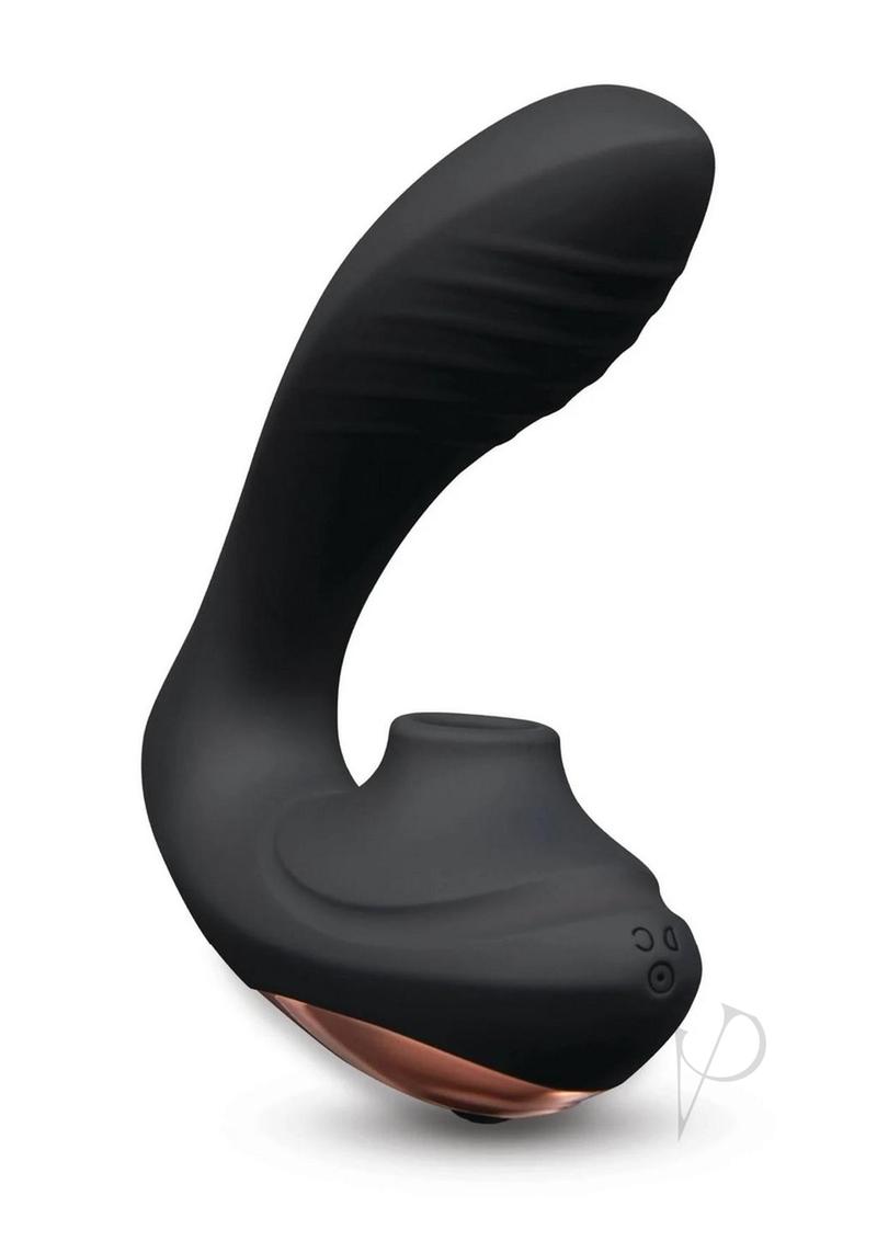 Coquette The Lay Me Down Rechargeable Silicone Massager - Black/Gold