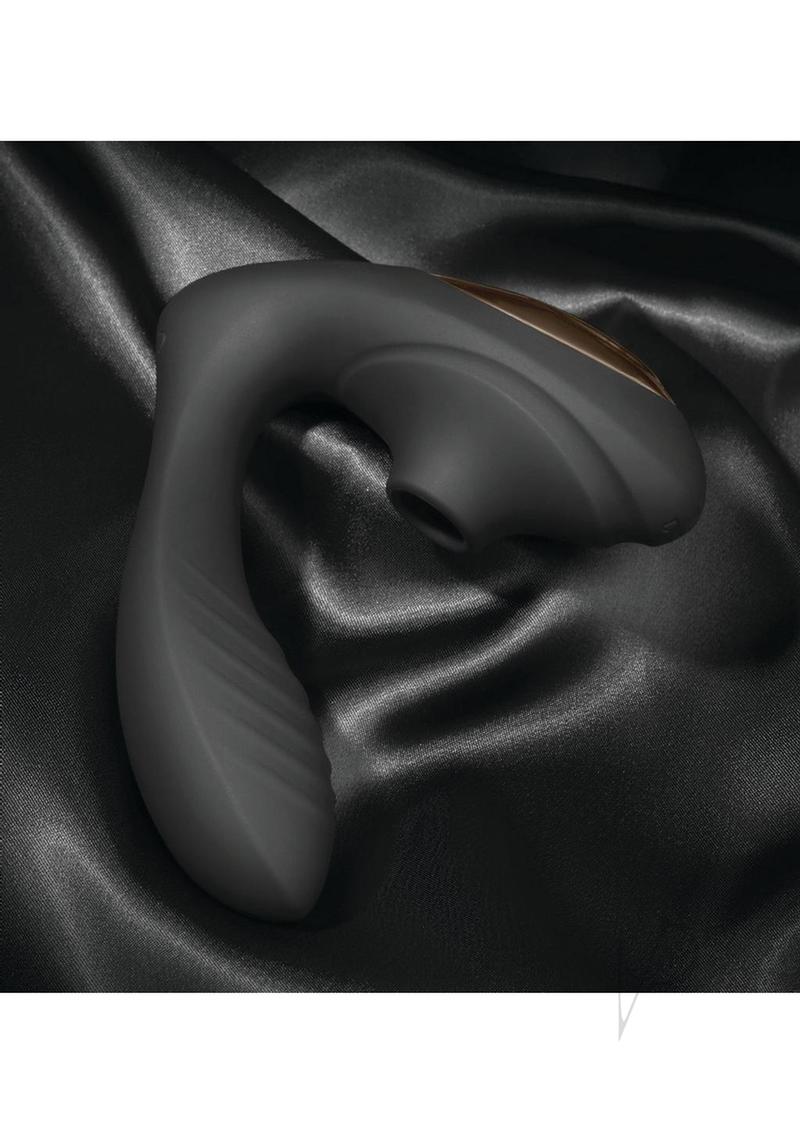 Coquette The Lay Me Down Rechargeable Silicone Massager - Black/Gold