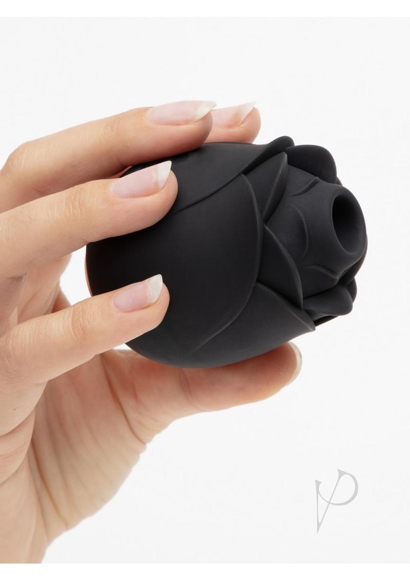 Fifty Shades of Grey Black Rose Rechargeable Silicone Clitoral Stimulator - Black