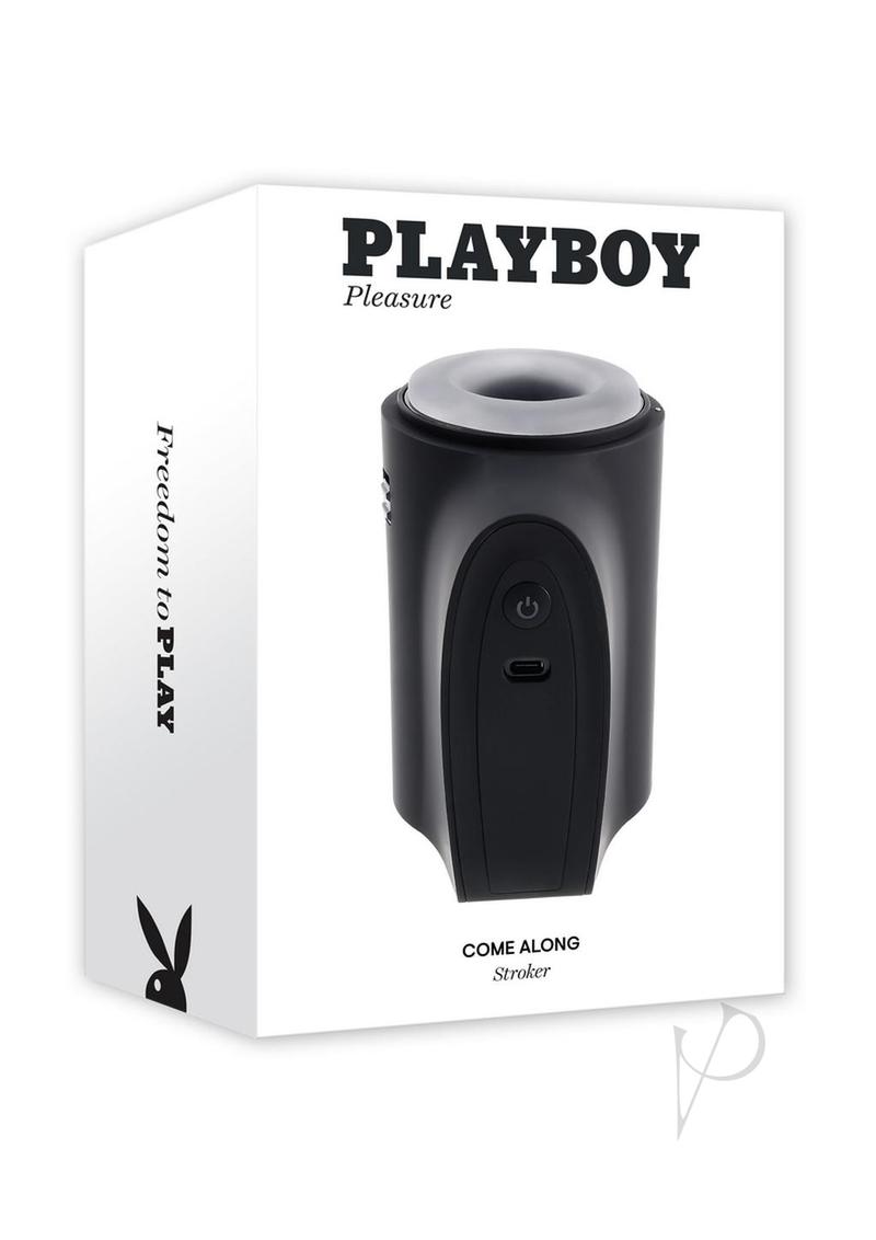 Playboy Come Along Dual End Rechargeable Masturbator - Black/Clear