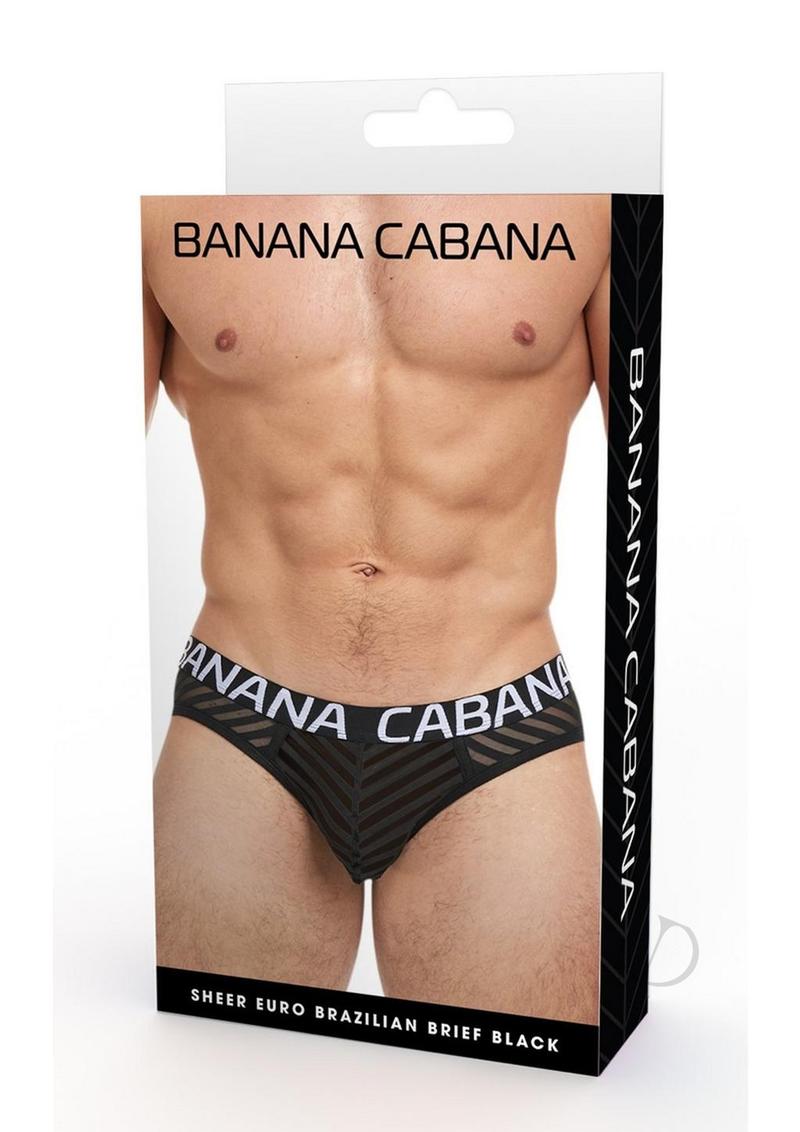 Banana Cabana Poly Jock - Small/Medium - Black
