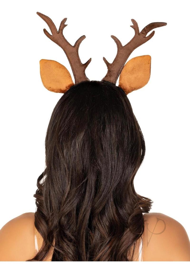 Leg Avenue Fawn Ear Antler Headband - OS - Brown