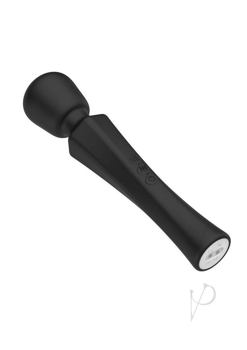 Pixey Aquamini Rechargeable Silicone Body Wand - Black Edition