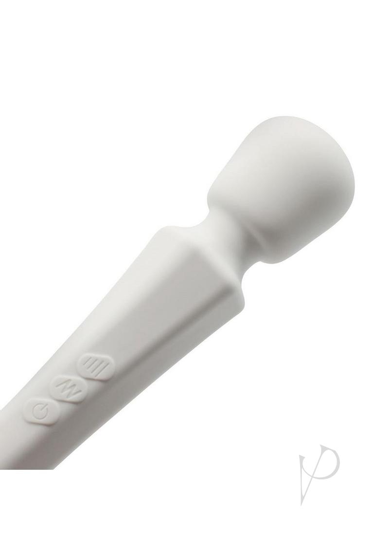 Pixey Aquamini Rechargeable Silicone Body Wand - White Edition