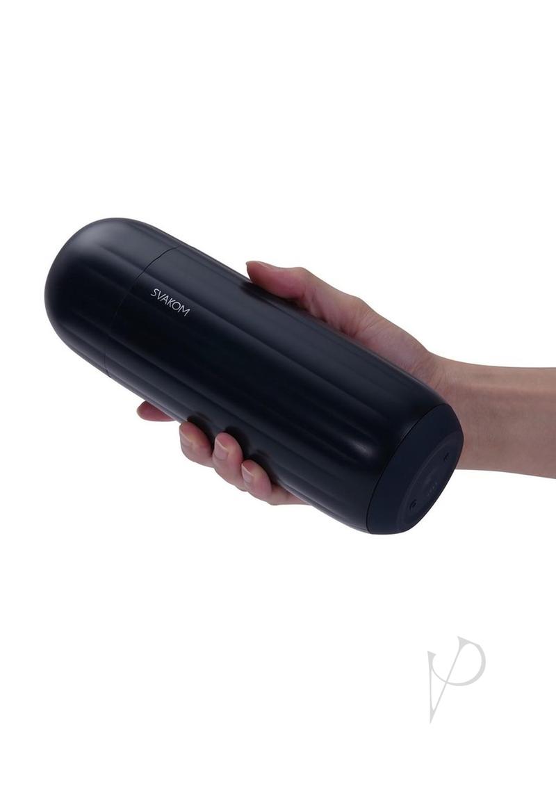 Svakom Sam Neo 2 Silicone App Control Rechargeable Masturbator - Navy Blue