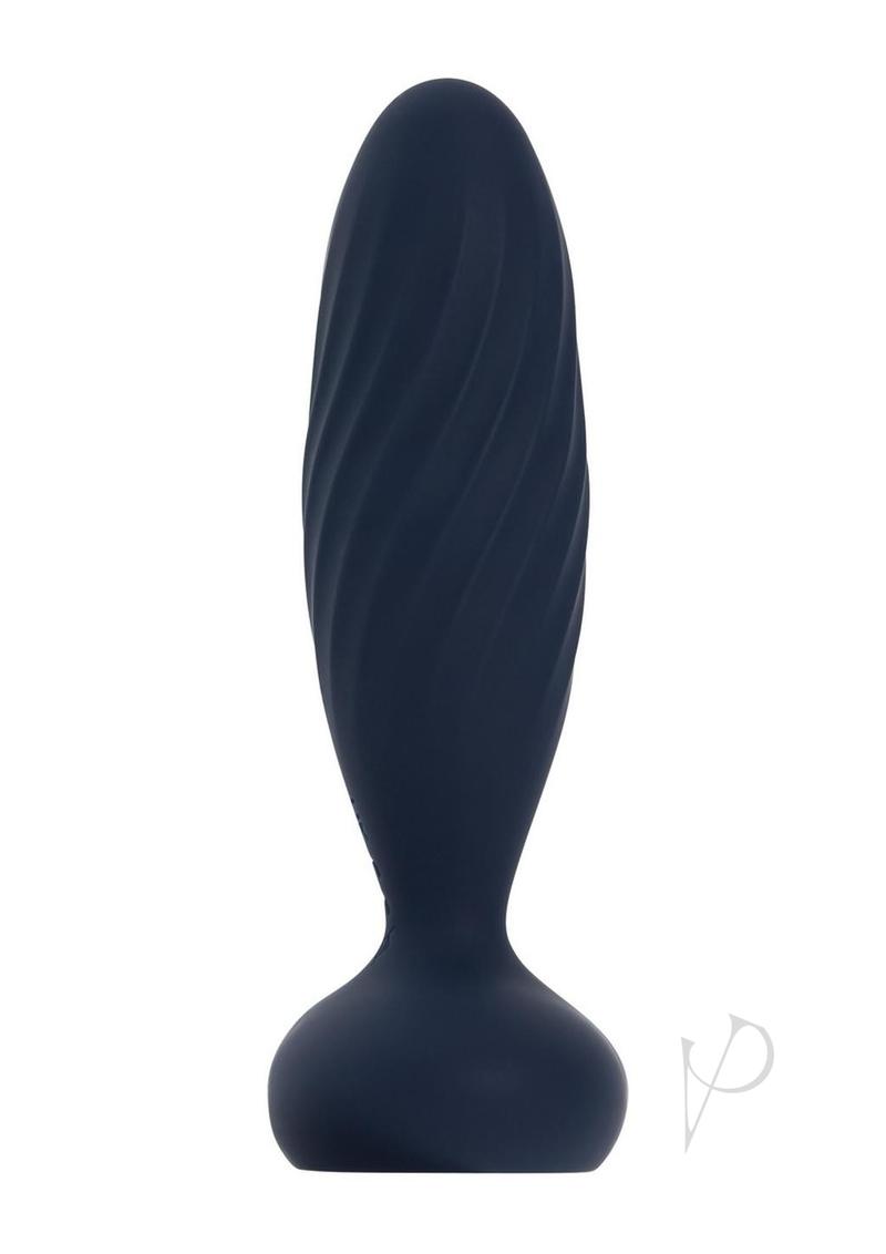 Svakom Jordan Rechargeable Silicone App Control Thrusting Anal Plug - Navy Blue